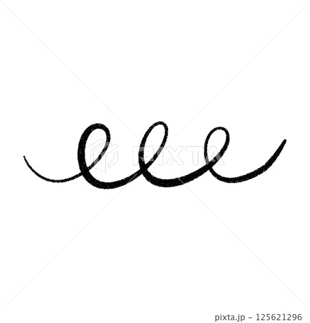 Flexible coil spring spiral. Thin wire curves in bouncing zigzag shapes. Flat vector illustration isolated on white background. 125621296