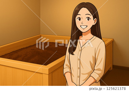 酵素風呂に来た女性客 125621378