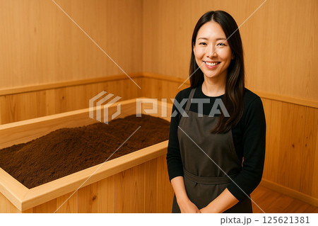 酵素風呂の女性店員 125621381