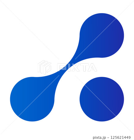 Molecular dot connect pattern with metaball shapes. Abstract fluid morphing paterns. Flat vector illustration isolated on white background. Molecular dot connect pattern with metaball shapes. Abstract fluid morphing paterns. Flat vector illustration isolated on white background. 125621449