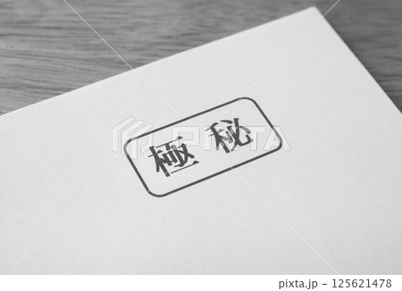 極秘　表紙　内部資料　ビジネス　機密情報 125621478