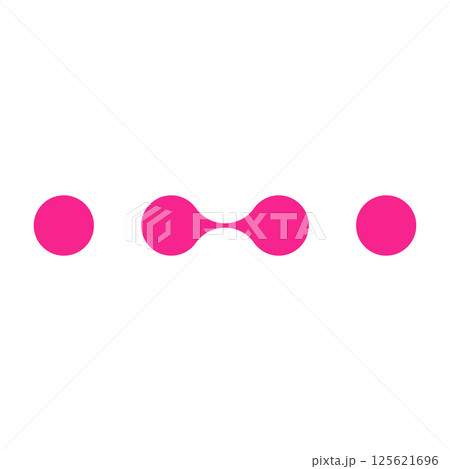Pink circle blob connect pattern. Organic morphing shapes and logo dots. Flat vector illustration isolated on white background. Pink circle blob connect pattern. Organic morphing shapes and logo dots. Flat vector illustration isolated on white background. 125621696