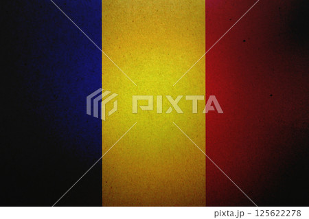 Flag of Romania on a paper 125622278