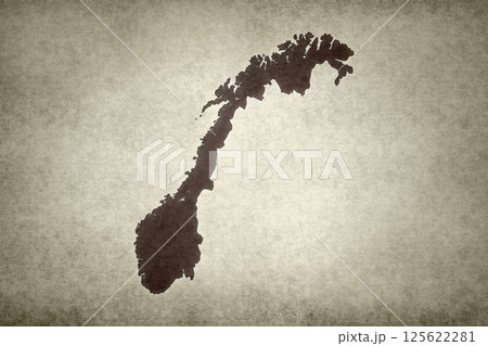 Map of Norway on a paper 125622281