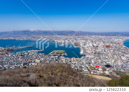 函館山から見る快晴の函館風景 125622310