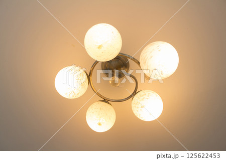 Round house lamp indoors circle electric bedroom 125622453