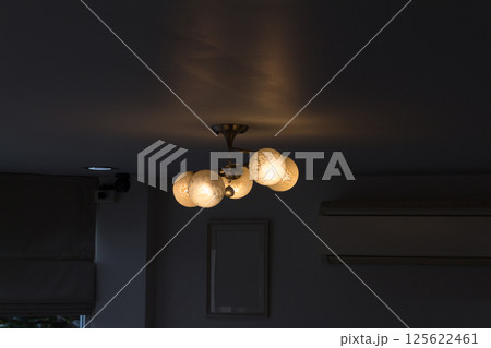 Round house lamp indoors circle electric bedroom 125622461