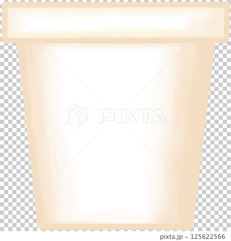 Lovely style and colors of a creamy ceramic terracotta pot for grow plant. 125622566