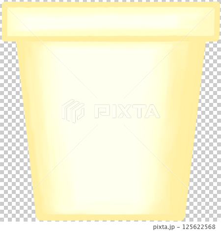 Lovely style and colors of a yellow ceramic terracotta pot for grow plant. 125622568