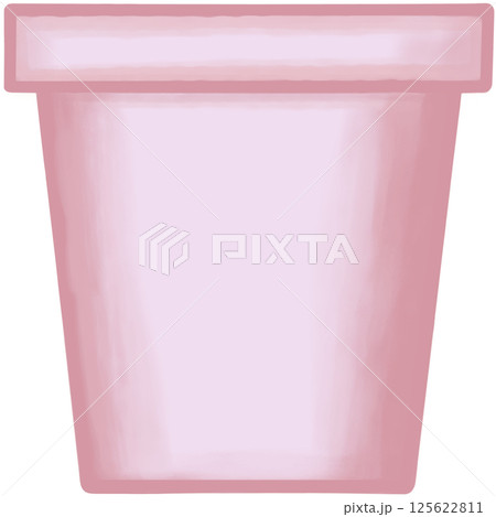 Lovely style and colors of a pink ceramic terracotta pot for grow plant. 125622811