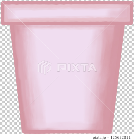 Lovely style and colors of a pink ceramic terracotta pot for grow plant. 125622811
