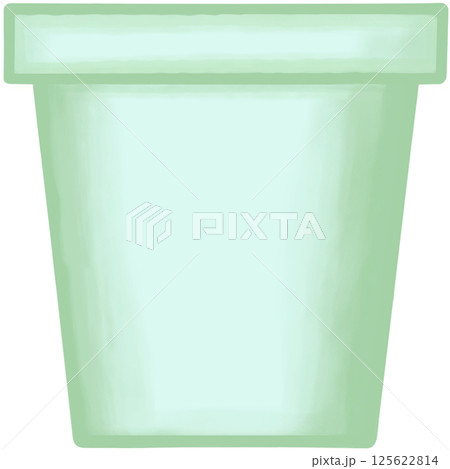 Lovely style and colors of a green ceramic terracotta pot for grow plant. 125622814