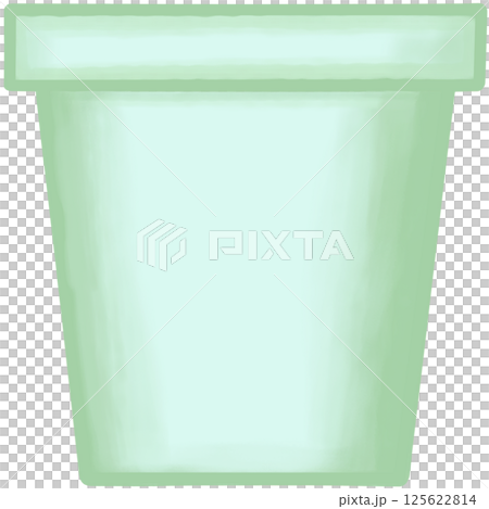 Lovely style and colors of a green ceramic terracotta pot for grow plant. 125622814