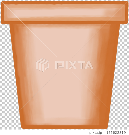 Lovely style and colors of a brown ceramic terracotta pot for grow plant. 125622819