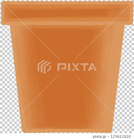 Lovely style and colors of a brown ceramic terracotta pot for grow plant. 125622820