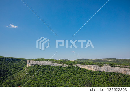 landscape on green forest and blue sky from the top of the mountain landscape on green forest and blue sky from the top of the mountain 125622898