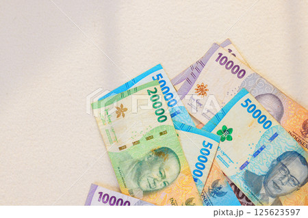 Indonesian rupiah currency notes of financial various denominations banknotes issued by central bank 125623597