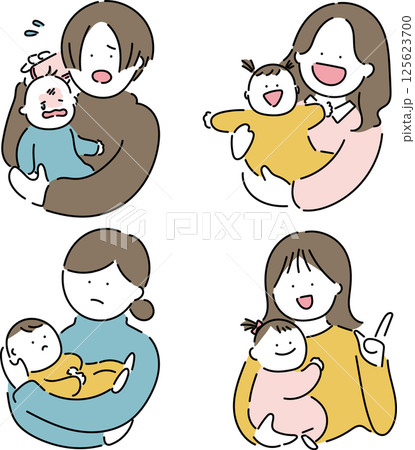 お母さんと赤ちゃんリアクションセット 125623700