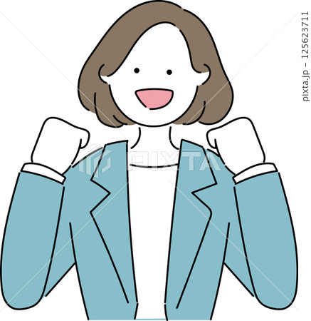 スーツ姿の女性「まかせて」 スーツ姿の女性「まかせて」 125623711