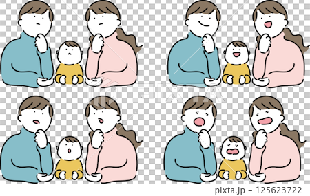 家族でリアクションセット 家族でリアクションセット 125623722