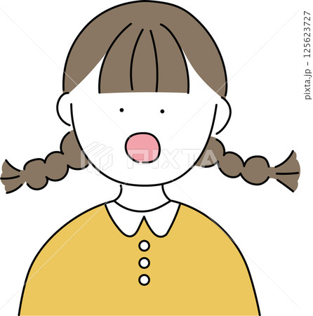 女の子「へえ〜」_ナチュラル 女の子「へえ〜」_ナチュラル 125623727