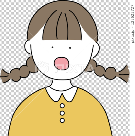 女の子「へえ〜」_ナチュラル 女の子「へえ〜」_ナチュラル 125623727