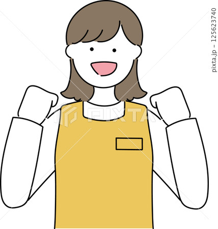 保育士さん・幼稚園の先生「一緒に頑張ろう」 125623740