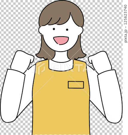 保育士さん・幼稚園の先生「一緒に頑張ろう」 125623740