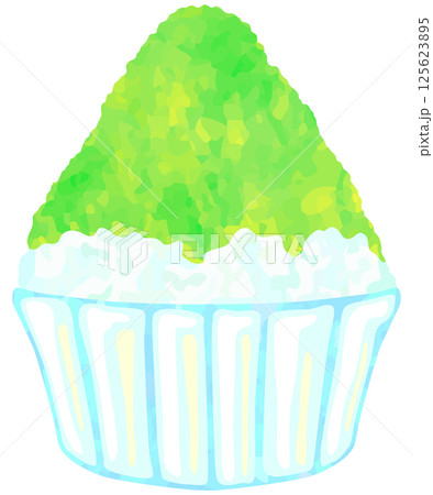 かき氷のイラスト メロンシロップ ベクター素材 かき氷のイラスト メロンシロップ ベクター素材 125623895
