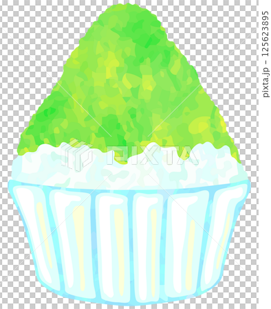 かき氷のイラスト メロンシロップ ベクター素材 かき氷のイラスト メロンシロップ ベクター素材 125623895