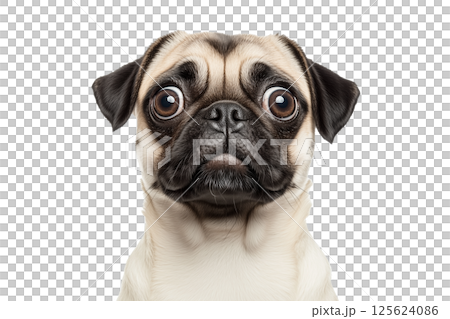AI生成画像：パグ(png) 125624086
