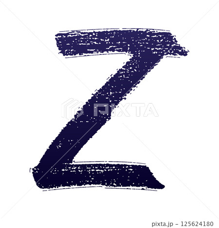 Vector rough font. Grungy style letter on white background. Vector rough font. Grungy style letter on white background. 125624180