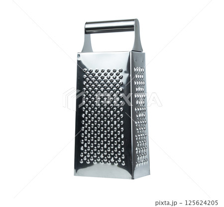 Metallic kitchen grater isolated on a white background 125624205