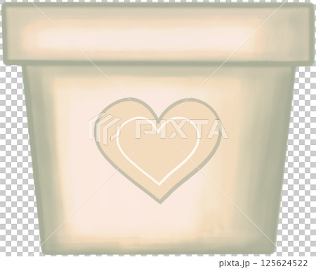 Lovely style and colors with hearts pattern of creamy ceramic or terracotta pot for growing plants. Lovely style and colors with hearts pattern of creamy ceramic or terracotta pot for growing plants. 125624522