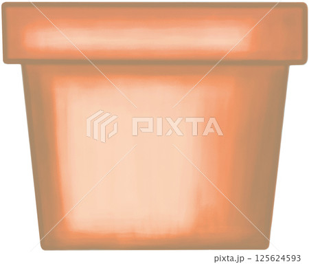 Lovely style and colors of a brown ceramic or terracotta pot for growing plants. 125624593