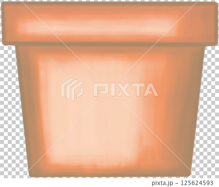 Lovely style and colors of a brown ceramic or terracotta pot for growing plants. 125624593