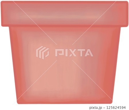 Lovely style and colors of a red ceramic or terracotta pot for growing plants. 125624594