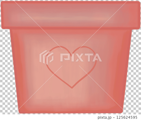 Lovely style and colors with hearts pattern of red ceramic or terracotta pot for growing plants. Lovely style and colors with hearts pattern of red ceramic or terracotta pot for growing plants. 125624595