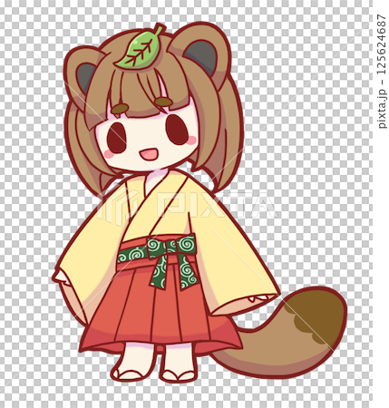 タヌキの女の子 125624687