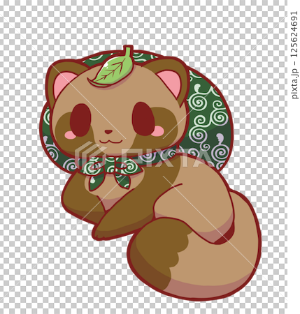 身披風呂敷的日本狸 125624691