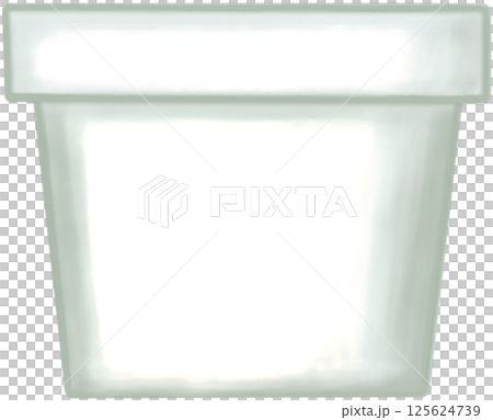 Lovely style and colors of a white ceramic or terracotta pot for growing plants. 125624739