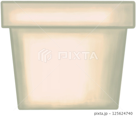 Lovely style and colors of a creamy ceramic or terracotta pot for growing plants. Lovely style and colors of a creamy ceramic or terracotta pot for growing plants. 125624740
