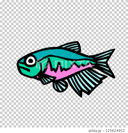 シンプルなオイカワのイラスト シンプルなオイカワのイラスト 125624952