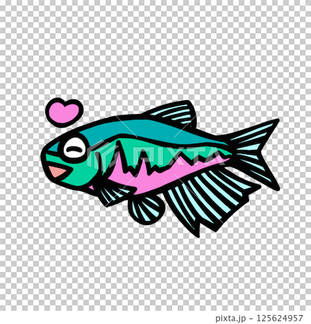 シンプルな喜ぶオイカワのイラスト シンプルな喜ぶオイカワのイラスト 125624957
