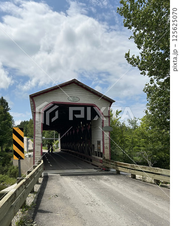 Lambert Covered Bridge vertical in Quebec, Canada 125625070