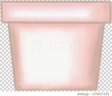 Lovely style and colors of a pink ceramic or terracotta pot for growing plants. 125625142