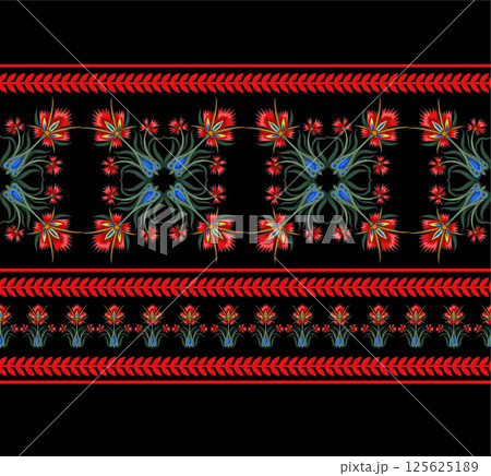 Seamless pattern with little flowers for fabric or interior design. 125625189