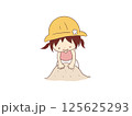 砂遊びしている女の子 125625293