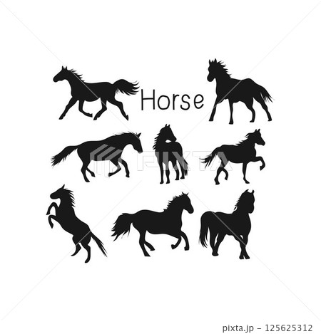 horse silhouette 125625312