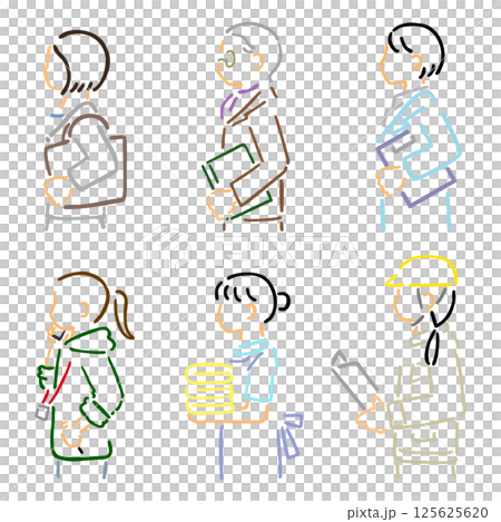 一位職業婦女的簡單插圖 125625620
